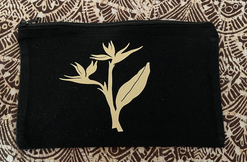 Bird Of Paradise Canvas Pouch